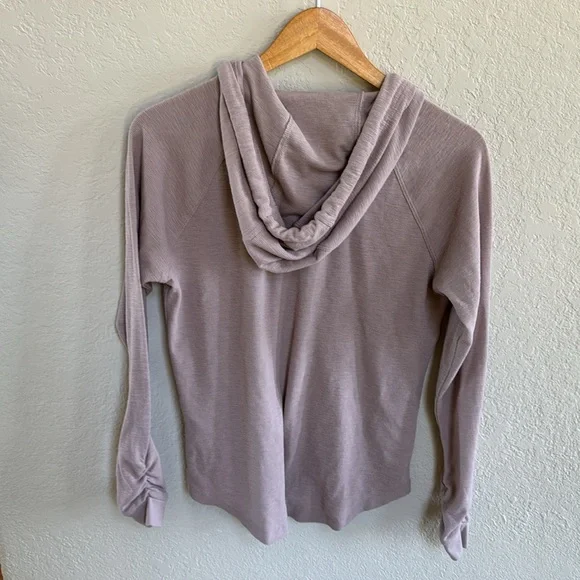 Calvin Klein Women's Ruched Long Sleeve Zip Front Hoodie - Picture 5 of 5